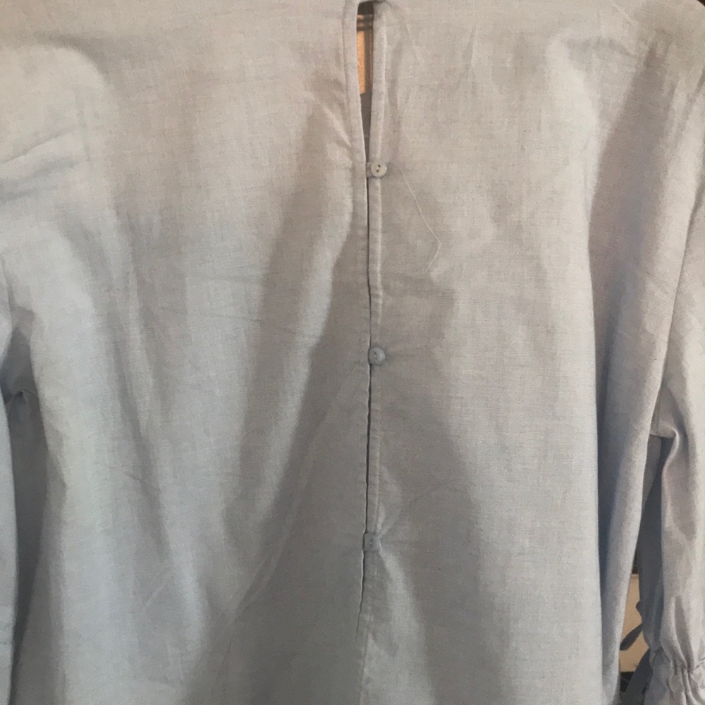 Zara Basic Collection Light Blue Blouse - image 4